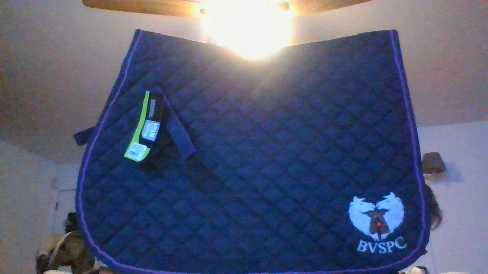 Новый с Ярлыками! Roma английский седло подушечка выстеганная черный w/фиолетовый отделки вышитый BVSPC - WOW - Изображение 2 из 4