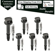 UF486 6Pcs Ignition Coil and Spark Plug Kit For 2006-2012 Ford Fusion 3.0L