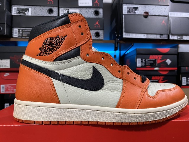 air jordan 1 orange retro high og shattered backboard away