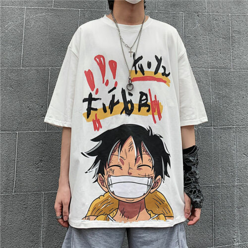 One Piece Luffy Cosplay Anime Manga T-Shirt Shirt Kostüme Polyester - Afbeelding 1 van 5