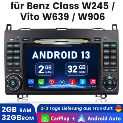 32GB Android 13 Autoradio CarPlay Navi Mercedes A/B Klasse W245 Sprinter Crafter