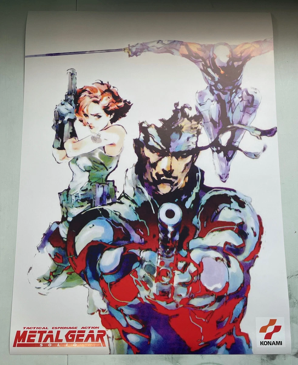 Poster Promo Metal Gear Solid 2 - Hideo Kojima - Snake - PlayStation 2 - Rare