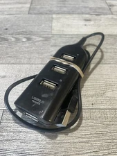 Black USB 2.0 Hi-Speed 4-Port Splitter Hub For PC Notebook & more