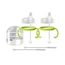 Sippy Cup Soft Spout Transitional Nipple Kit Bundle Compatible with Comotomo ...