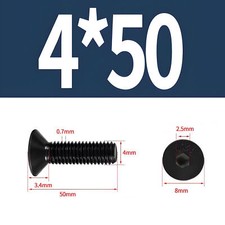 M4 COUNTERSUNK SOCKET SCREWS CSK HEX ALLEN KEY BOLTS BLACK HIGH TENSILE 12.9