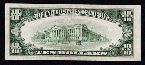 USA, UNITED STATES $10 CHICAGO U.S. 1950C Pick-439 VF+ CRISP NOTE - Picture 2 of 3
