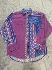 VTG Made in USA Men's Latigo Rodeo Western Button Up Shirt See Pics for Size C2