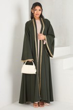 Dubai Kaftan Women Muslim Dress Abaya Ramadan Maxi Robe Cardigan Kimono Arab Eid