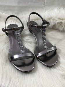 grey embellished heels
