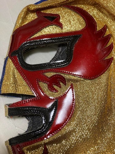 Dos Caras El Solar Half Mask Mexican Pro Wrestling Lucha Libre Humberto Unused
