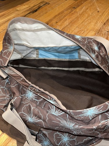 Vintage Jansport Seesack braun blau Blumen Reisen über Nacht 23" x 14" x 10" - Bild 7 von 7