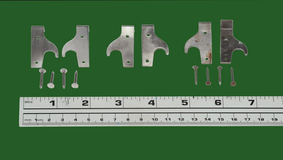 GLOBE WERNICKE #1 SET of LEFT & RIGHT RARE HOOK BOOKCASE DOOR HINGE ASSEMBLIES!! - Image 3 of 3