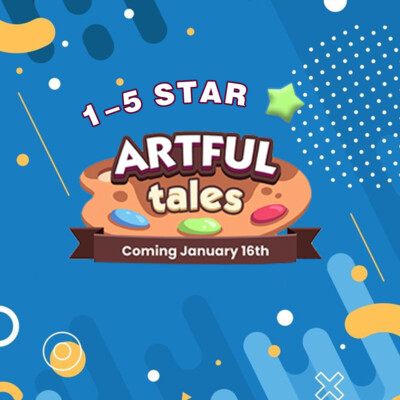 All 1-2-3-4-5 Star Stickers - Monopoly_Go ( Jingle_Joy Album ) All set Sticker