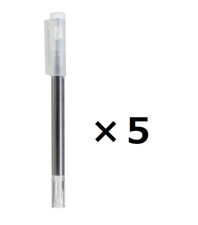 MUJI ERASABLE fine smooth black ballpoint pen 0.5mm 5sets made in japan