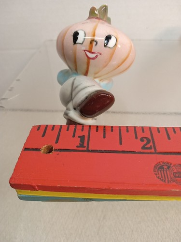 Vintage Japan Anthropomorphic Ucagco Onion Head Salt & Pepper Shakers 1950s - Picture 11 of 12
