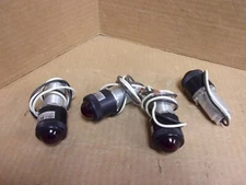 Curlee Mfg. EP Series Red Pilot Light, Lot of 4, Used