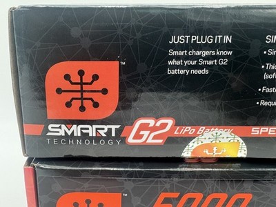2 Spektrum 14.8V 5000mAh 4S 100C Smart LiPo Hardcase Battery IC5 SPMX50004S100H5