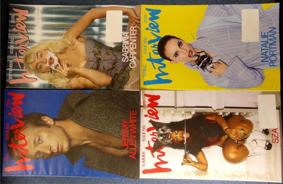 Interview Magazine 2025 4x Lot:  Portman, SZA, Carpenter, White #560/561/562/563 - Image 2 of 4