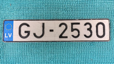 LATVIA LV LICENSE PLATE This plates is 3 plus years expired