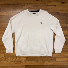 Men  s Chaps Embroidered Logo Pullover Crewneck Knitted Sweater Size XL Used VTG