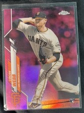 2020 Topps Chrome Logan Webb RC Pink Refractor #117 Rookie Card MLB SP Parallel. rookie card picture