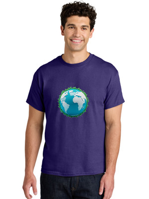 Globe-11 Mens Graphic Tee, 100% Cotton, Casual Summer Wear