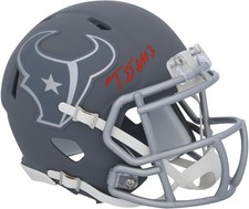 Tank Dell Houston Texans Autographed Slate Speed Mini Helmet