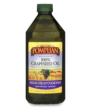 Pompeian 100% Grapeseed Oil, Light & Subtle Flavor for High-Heat Cooking 68oz