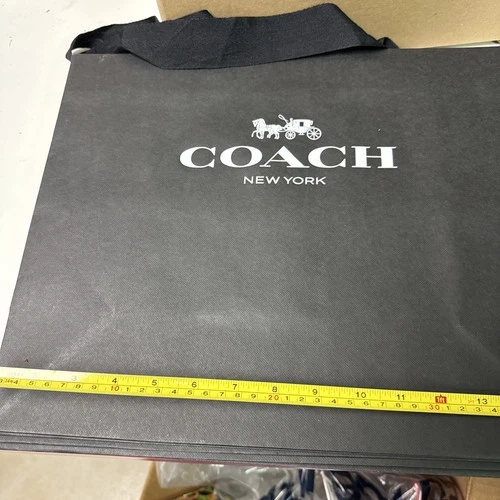 COACH Paper Shopping Bag Black 13 X 16 X 6.5 Lot If 5