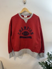 Champion Men's Physical Education Colorblocked Sweatshirt, Red, Sz M, NWOT