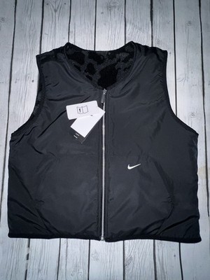 Nike Women s Small Reversible Vest Leopard Fleece Lined Loose Fit