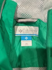 Columbia Sportswear Youth Kids Green Rain Jacket with Hood Size XS 5/6X 