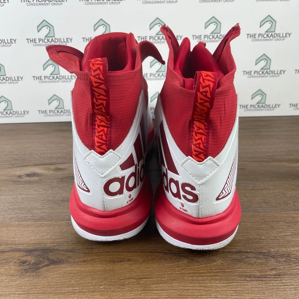 Botines de fútbol Adidas Nasty 2.0 para hombre talla 14 blanco rojo cremallera Foto 4 de 4