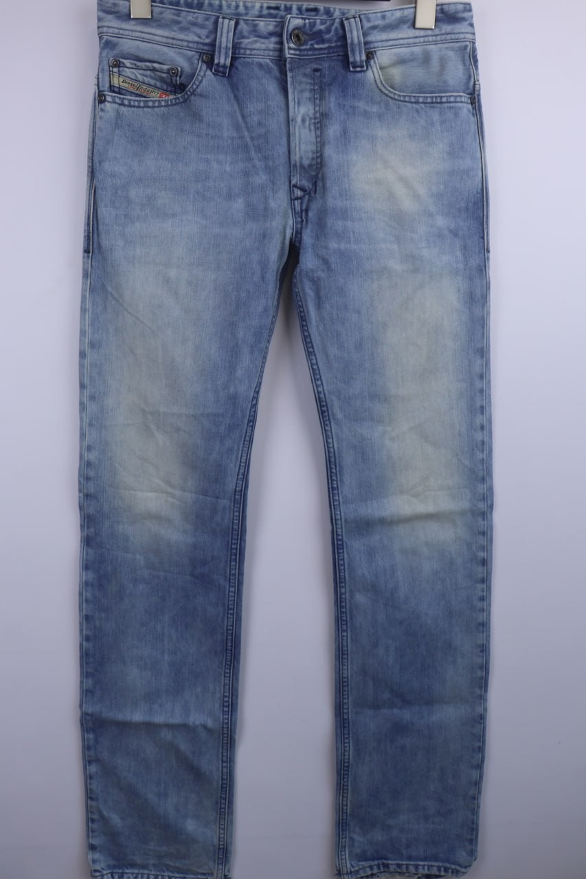DIESEL SAFADO Denim Blue 084GG Stretch Regular Slim Straight Jeans Size W34 L32