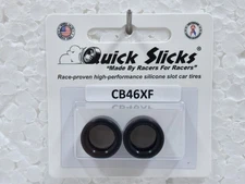 QuickSlicks CB46XF Silicone Tires 15x11mm FLY Classic Wheel 1/32 Slot Car Part