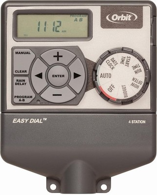 Orbit EASY DIAL 4 Station Sprinkler Timer 28964 Indoor Mount Easy-Set Logic 