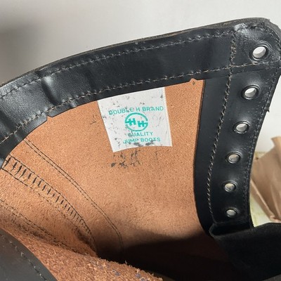 Vintage Double H Cap Toe Jump Boots 10.5 D USA Made Old School Panco Soles $_12.JPG?set_id=880000500F main image 3
