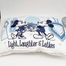 Disney Mickey and Minnie Pillow Cushion Light Laughter and Latkes 46x30cm