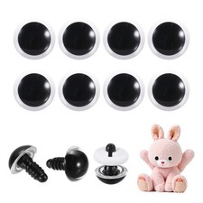 14mm Safety Eyes, 26Pcs Realistic Doll Crocheting Safety Eyes Black