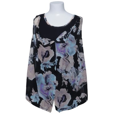 Simply Vera Vera Wang, Bluse, Größe: XL, Schwarz/Mehrfarbig #bY2
