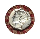 Unsearched Sealed Wheat Penny Roll w/ 90% Silver Mercury Dime &BU Reverse Enders