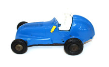 Vintage Marx Wind-up Racer Midget Race Car 6 1/4" 7 Blue 1950s