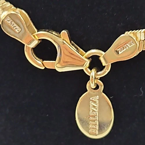 Bellezza Gold Vermeil 925 Silver Twisted Rope Chain Necklace Made in Italy image 7