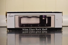  Wine Glass Rack Shelf White Wood Wall Display by True Living Essentials