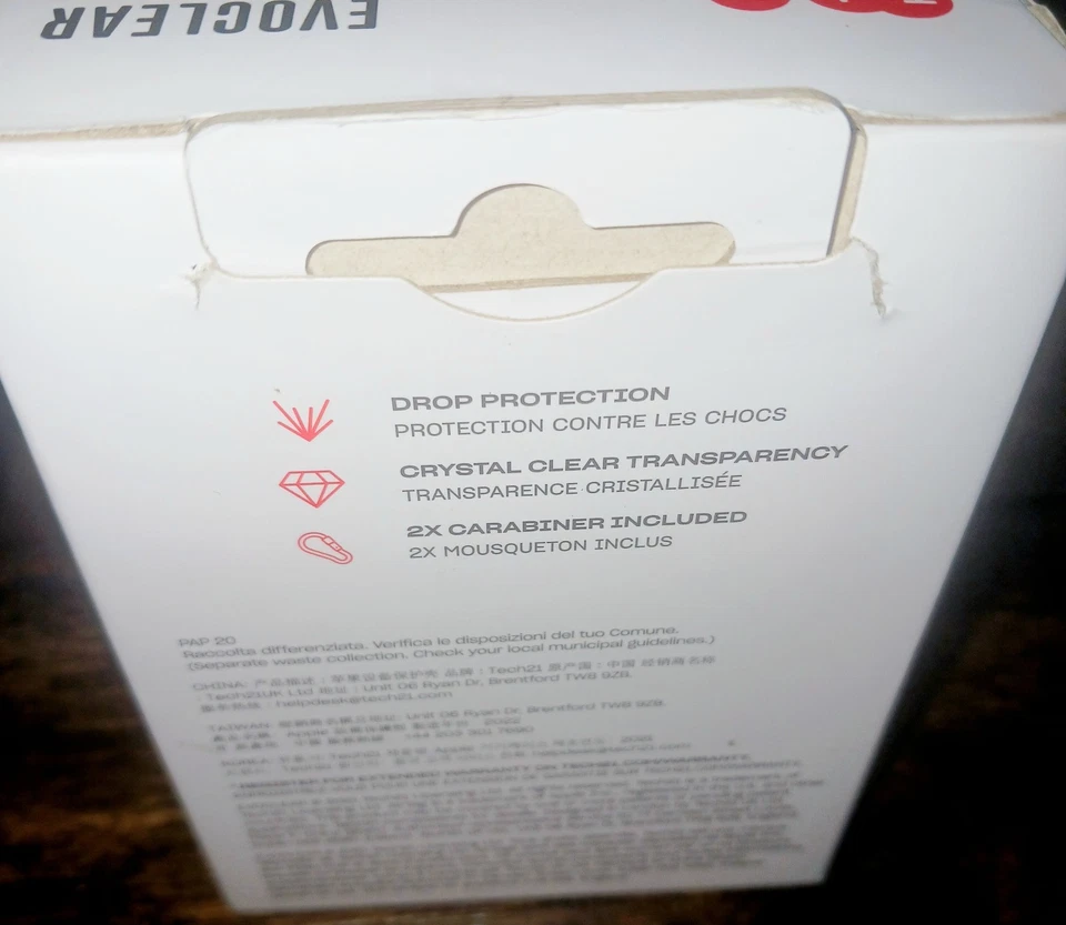 2 Apple AirTAG cases Tech21  EvoClear Case  2 Per pack New-OB - Image 2 of 4