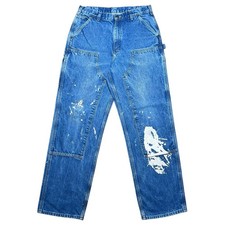 Vintage Carhartt B73 DST Double Knee Denim Carpenter Jeans Pants 33 x 33