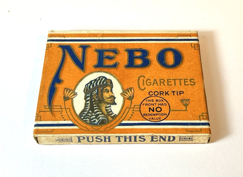 1909 Lorillard Nebo Tobacco Cigarette Box & Slide - Empty - VERY NICE CONDITION