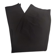 Eileen Fisher Washable Stretch Crepe Pants Women s Large Black Straight Leg
