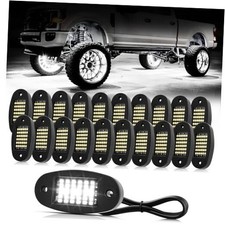 White Rock Lights 6000K Pure White 36 LEDs SMD Chips Super Bright Neon 20 Pods