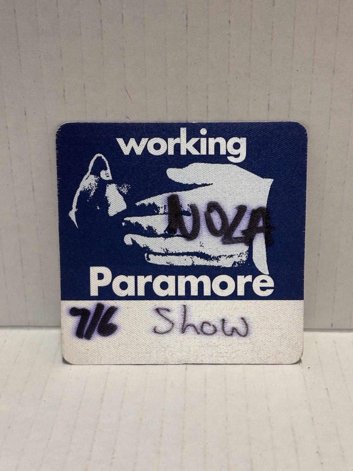 Paramore Band Local Crew Backstage Pass  Concert Memoribilia